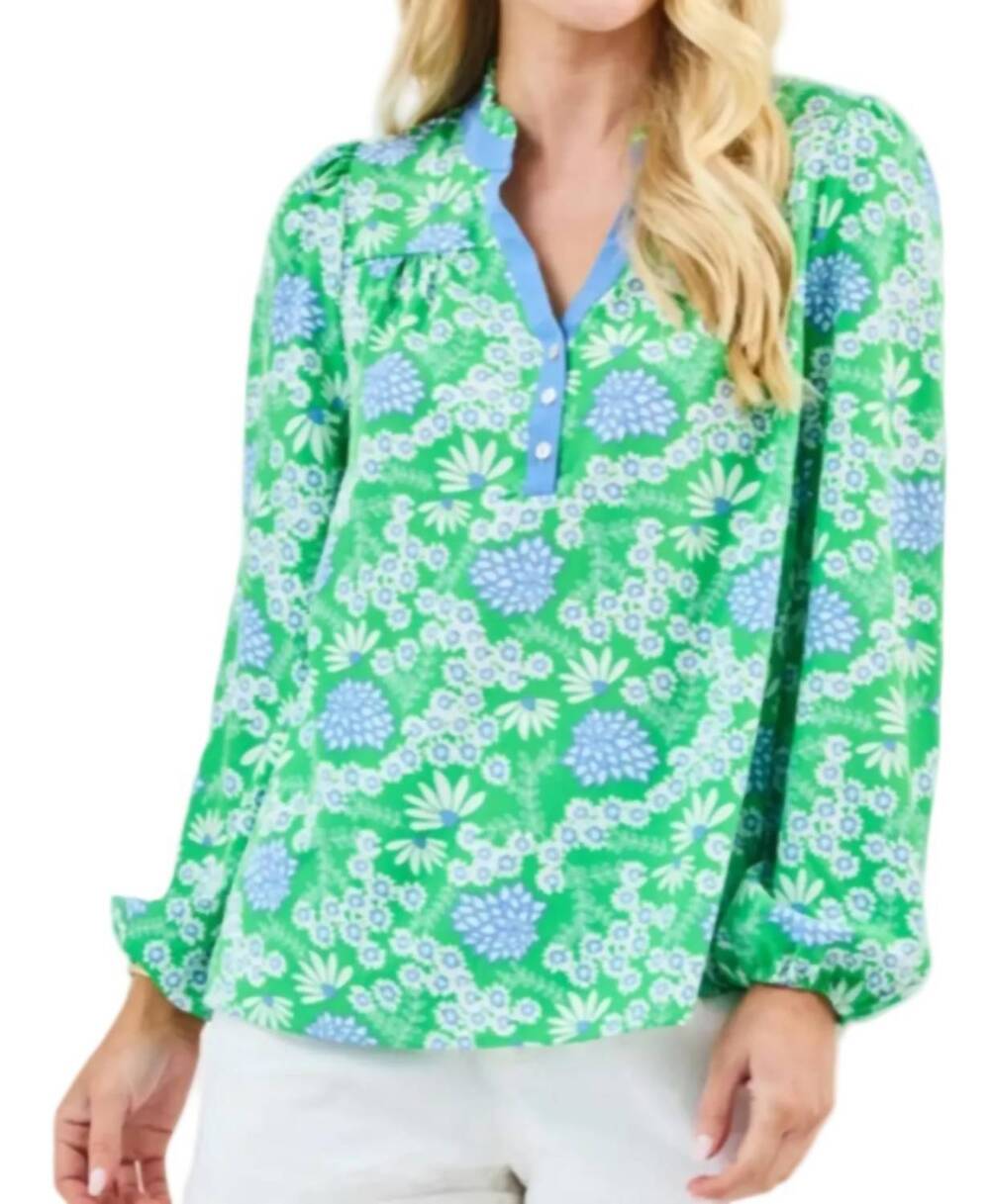 NEW MARY SQUARE gianna top in green